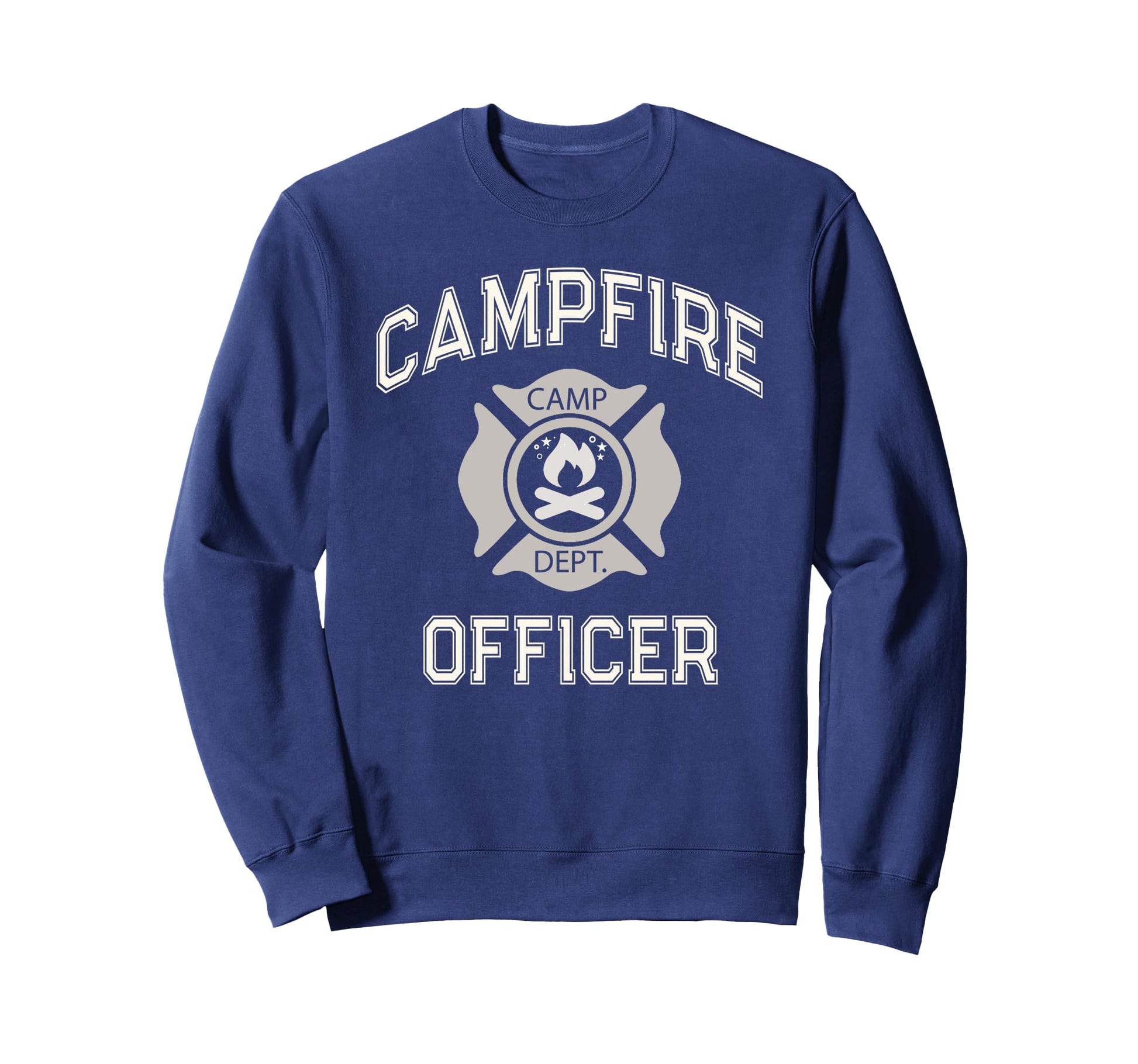 Funny Campfire Officer Dad Summer Sweatshirt - Minimalist Print Men Women - T-Shirt, Sweatshirt, Hoodie