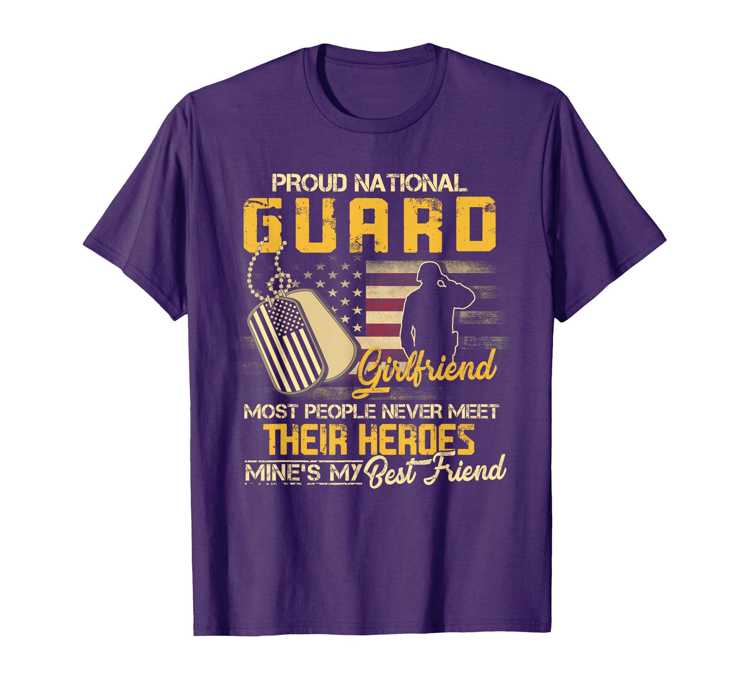 Proud National Guard Girlfriend T-Shirt - Fun Novelty Design Men Women - T-Shirt, Sweatshirt, Hoodie