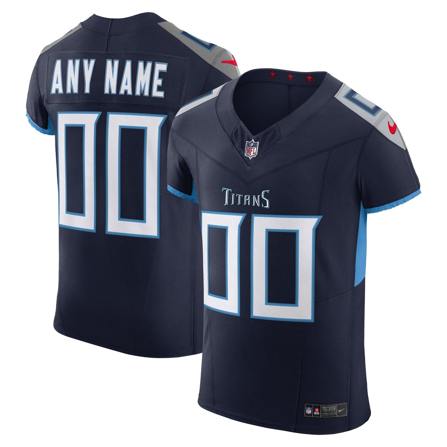 Tennessee Titans Navy Vapor F.U.S.E. Elite Custom Jersey football jersey product view 1