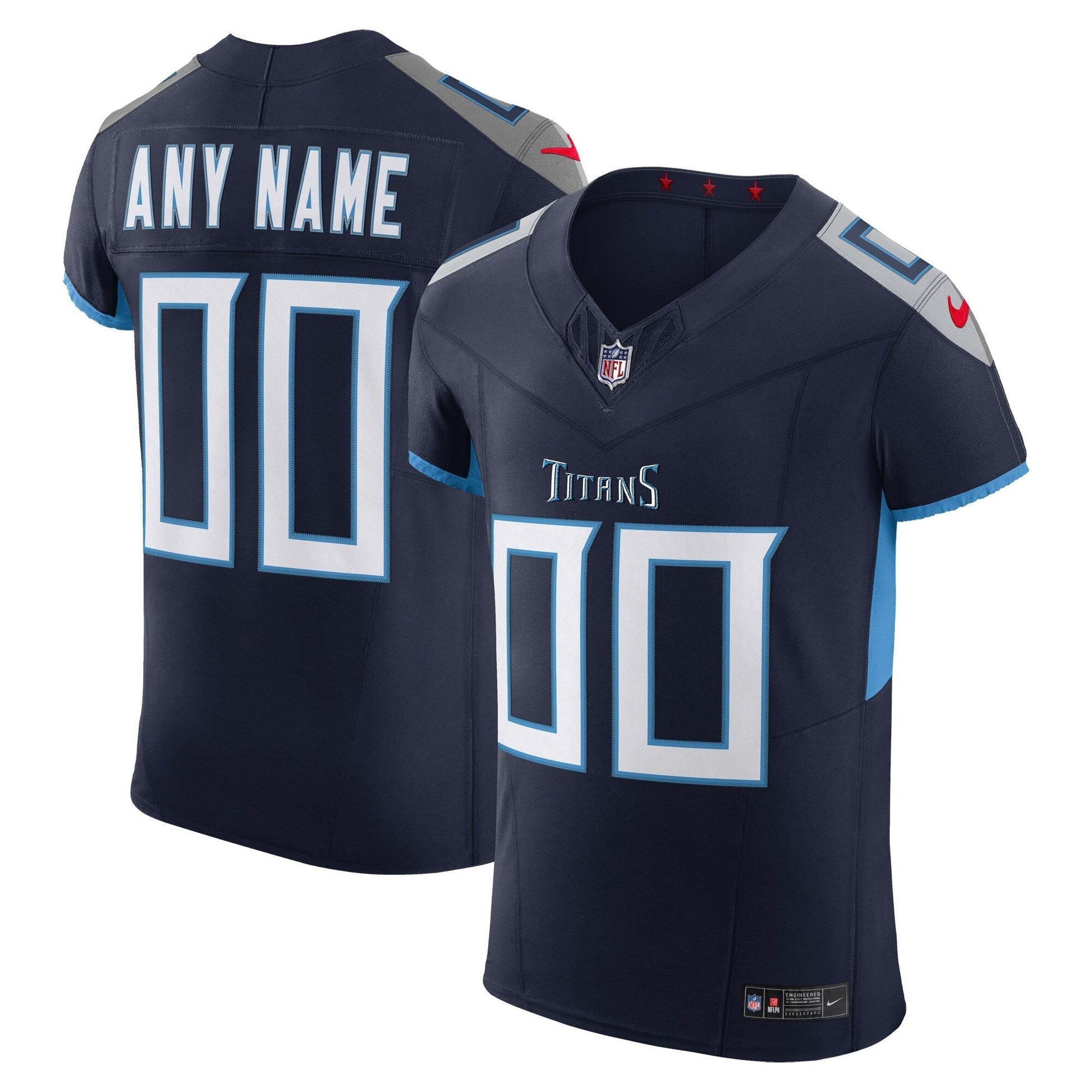 Tennessee Titans Navy Vapor F.U.S.E. Elite Custom Jersey football jersey product view 1
