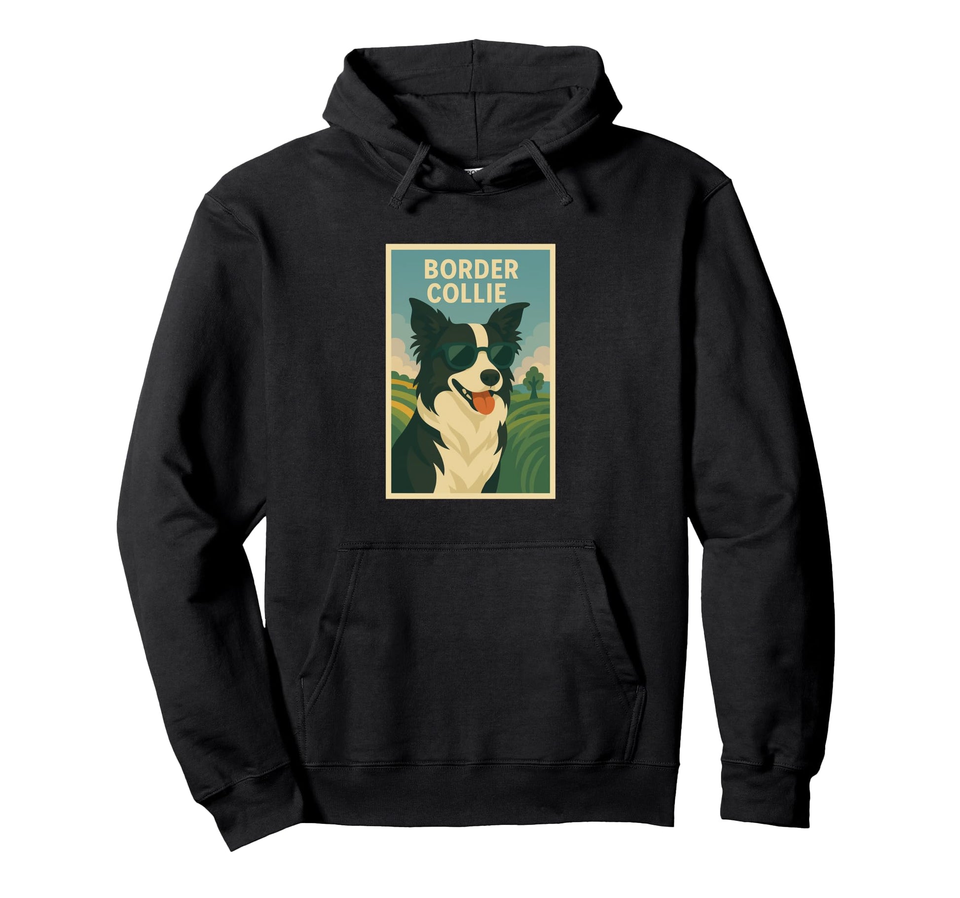 Border Collie Art Minimalist Pop Art Hoodie - Streetwear Style for Adults - T-Shirt, Sweatshirt, Hoodie