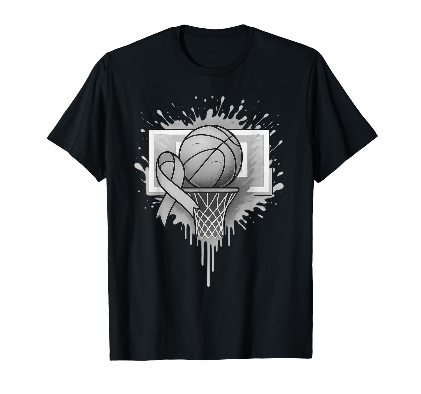 Basketball Brian Cancer Awareness T-Shirt - Graphic Print for Adults - T-Shirt, Sweatshirt, Hoodie