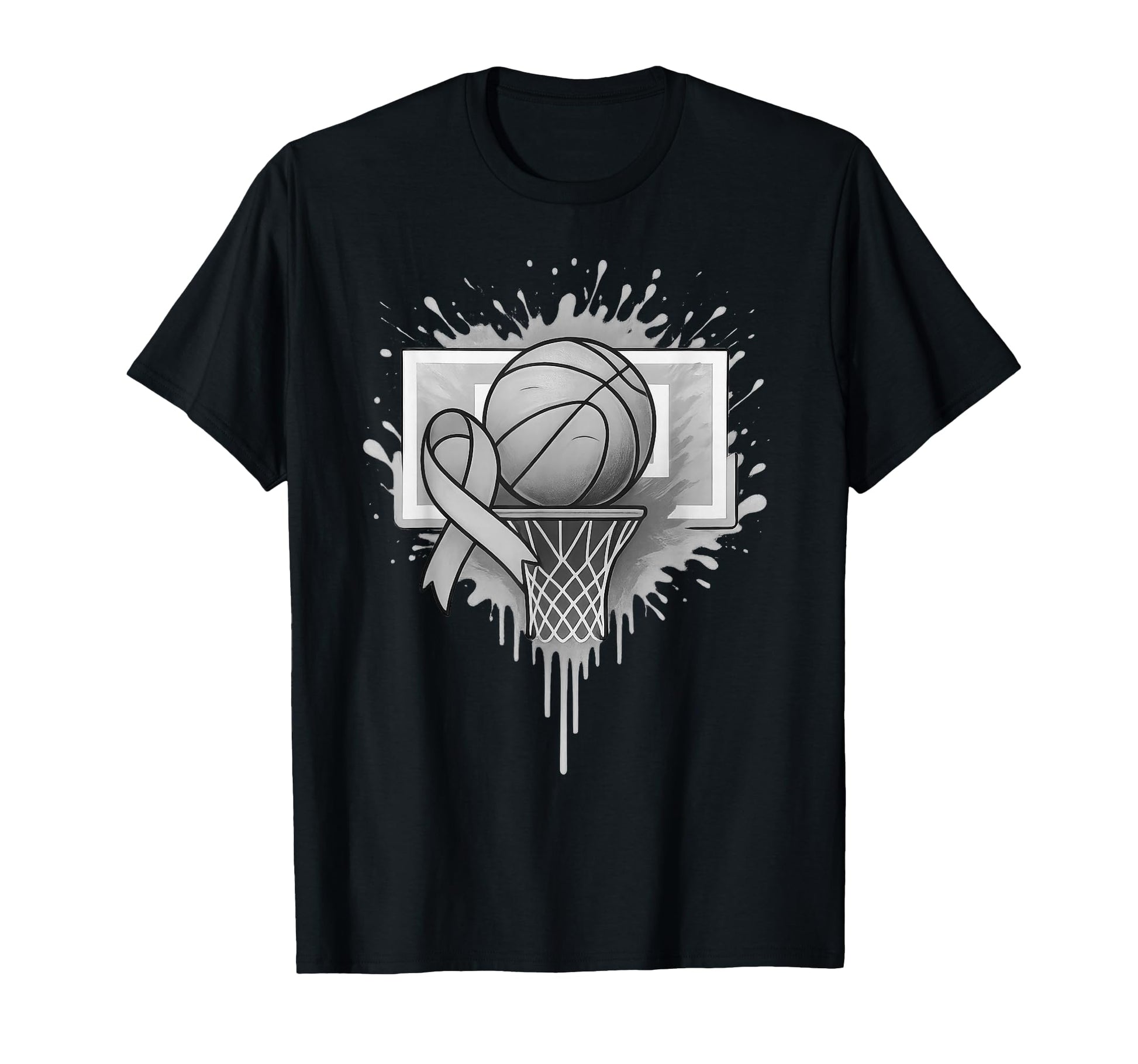 Basketball Brian Cancer Awareness T-Shirt - Graphic Print for Adults - T-Shirt, Sweatshirt, Hoodie