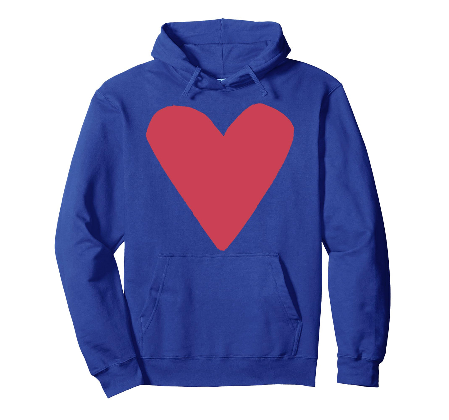 Red Heart Blue Hoodie - Graphic Print Unisex - T-Shirt, Sweatshirt, Hoodie