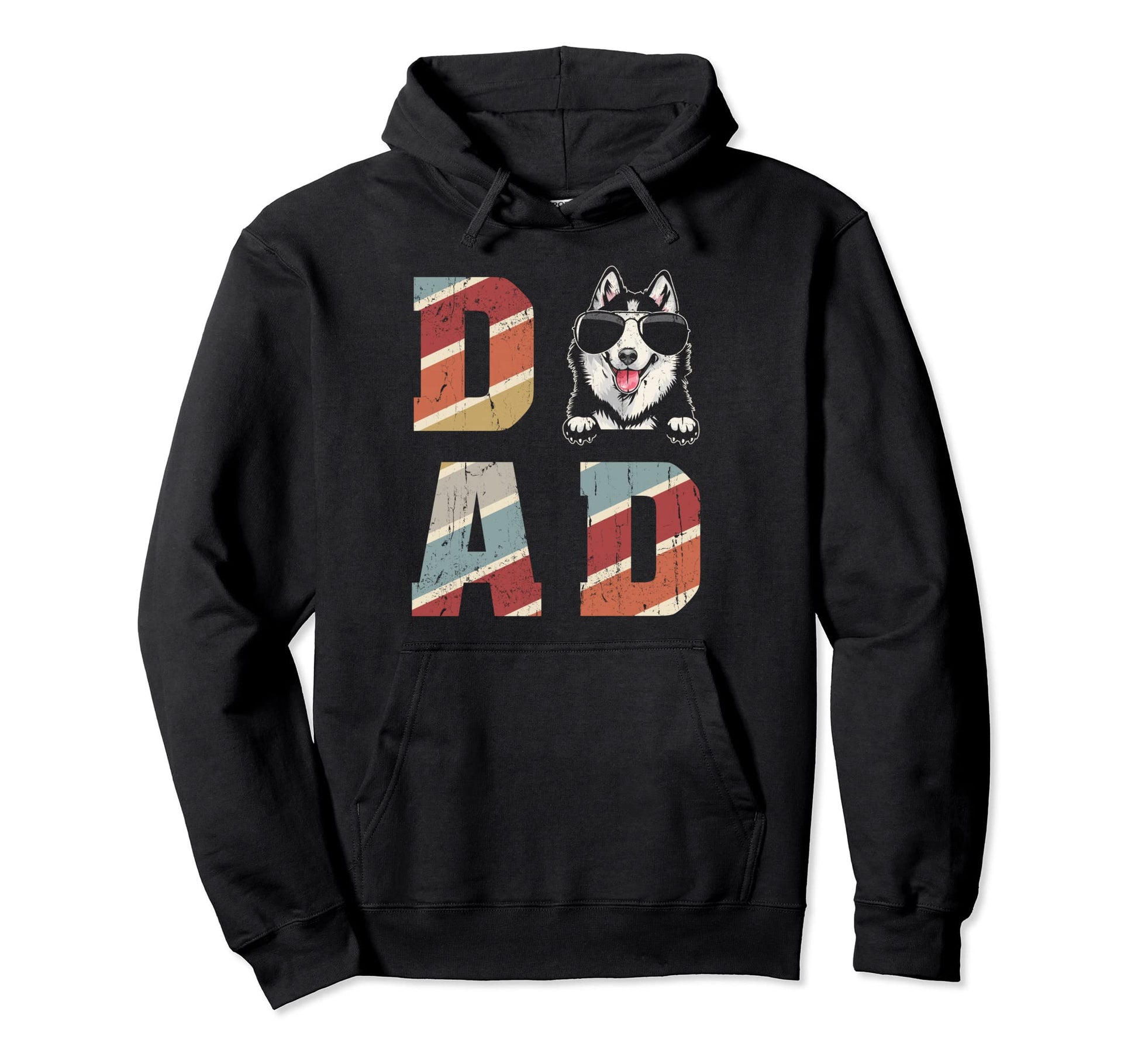 Husky Dad Dog Dad Hoodie - Custom Art Print for Adults - T-Shirt, Sweatshirt, Hoodie