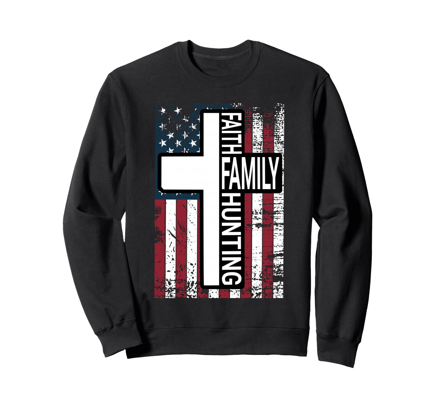 Cross Faith Family Christian Sweatshirt - Aesthetic Graphic Men Women - T-Shirt, Sweatshirt, Hoodie