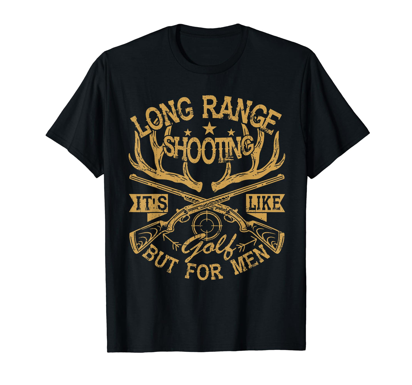 Mens Long Range Shooting Its Like Golf T-Shirt - Graphic Print Men Women - T-Shirt, Sweatshirt, Hoodie