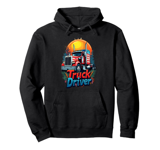 American Truckers Trucker Or Trucker Dad Hoodie - Fun Novelty Design Unisex - T-Shirt, Sweatshirt, Hoodie