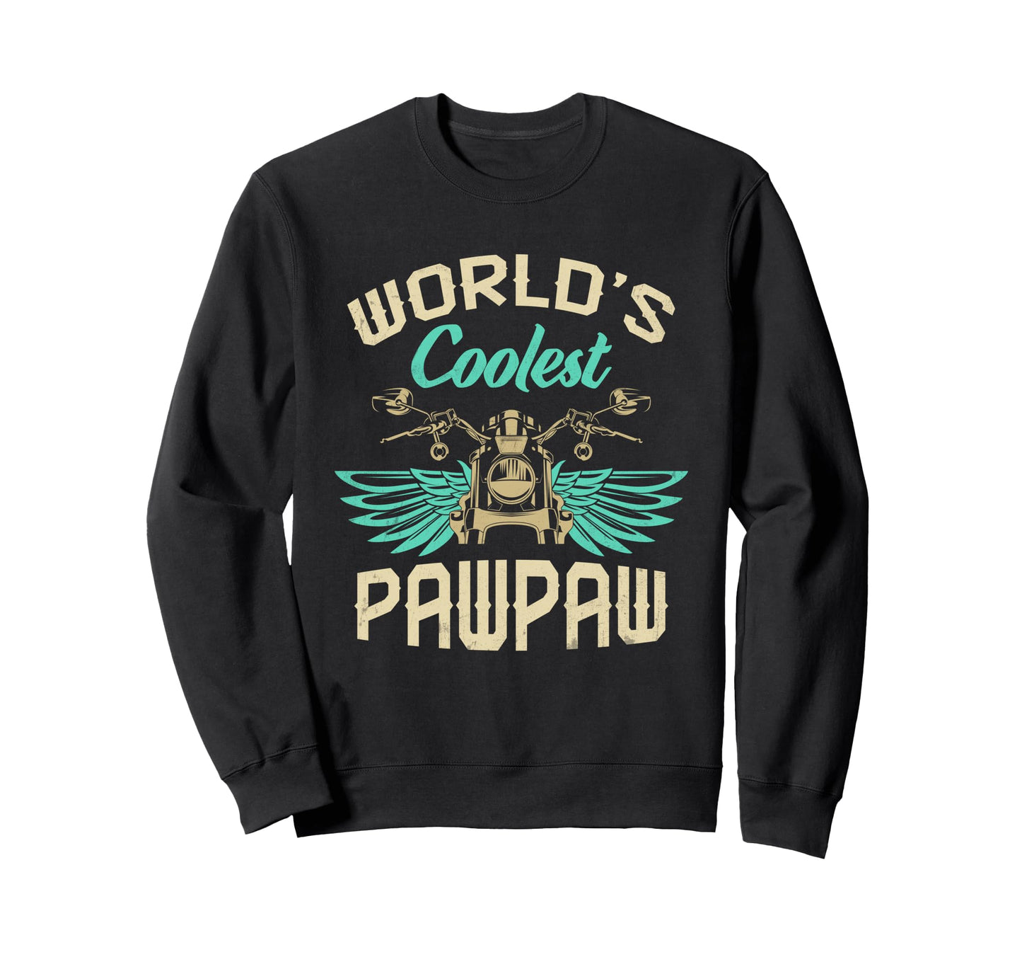 Worlds Coolest Pawpaw Motorcycle Sweatshirt - Minimalist Print Unisex - T-Shirt, Sweatshirt, Hoodie