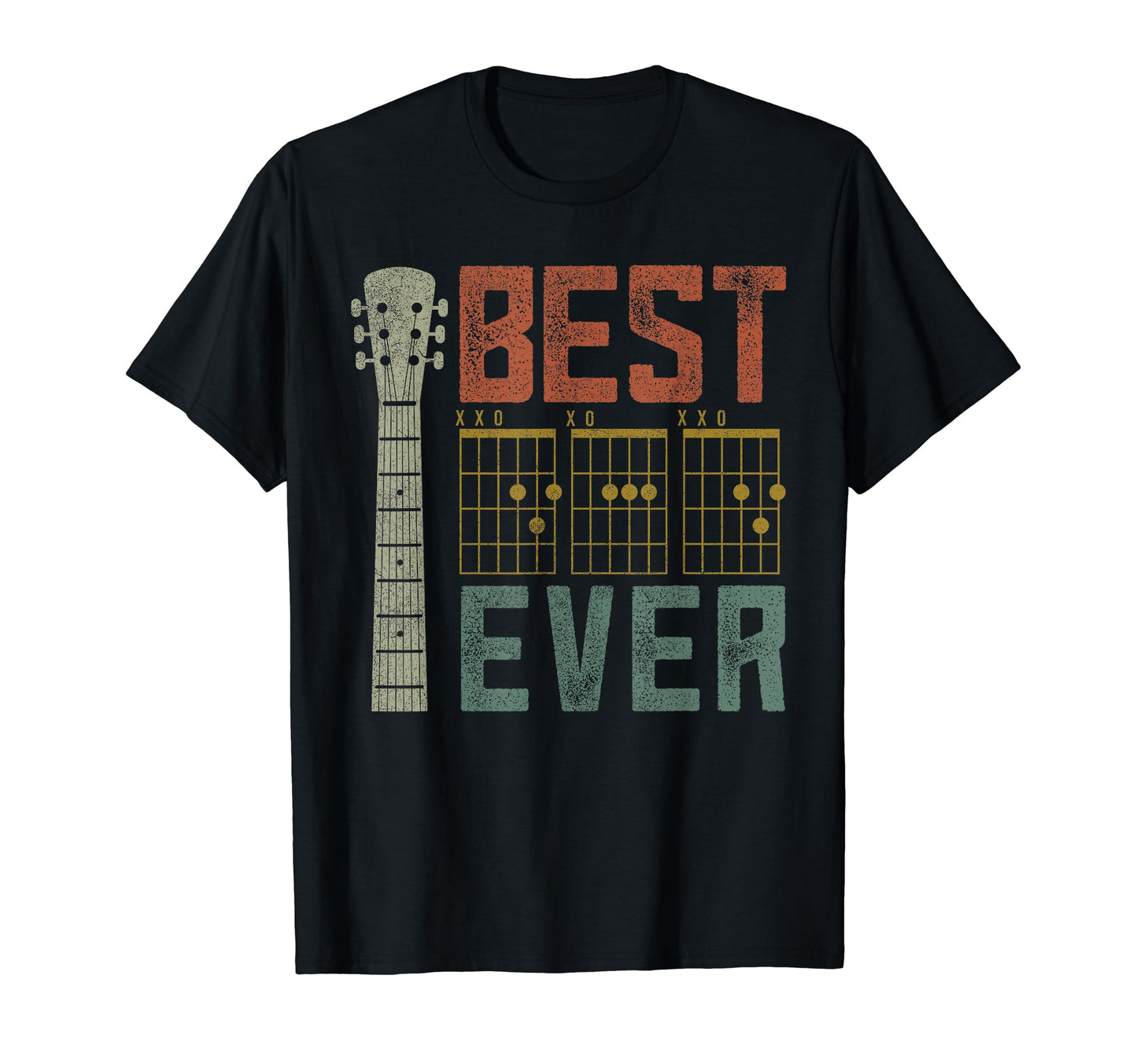 Guitar Music Best Dad Fathers Day Musician T-Shirt - Graphic Print Unisex - T-Shirt, Sweatshirt, Hoodie