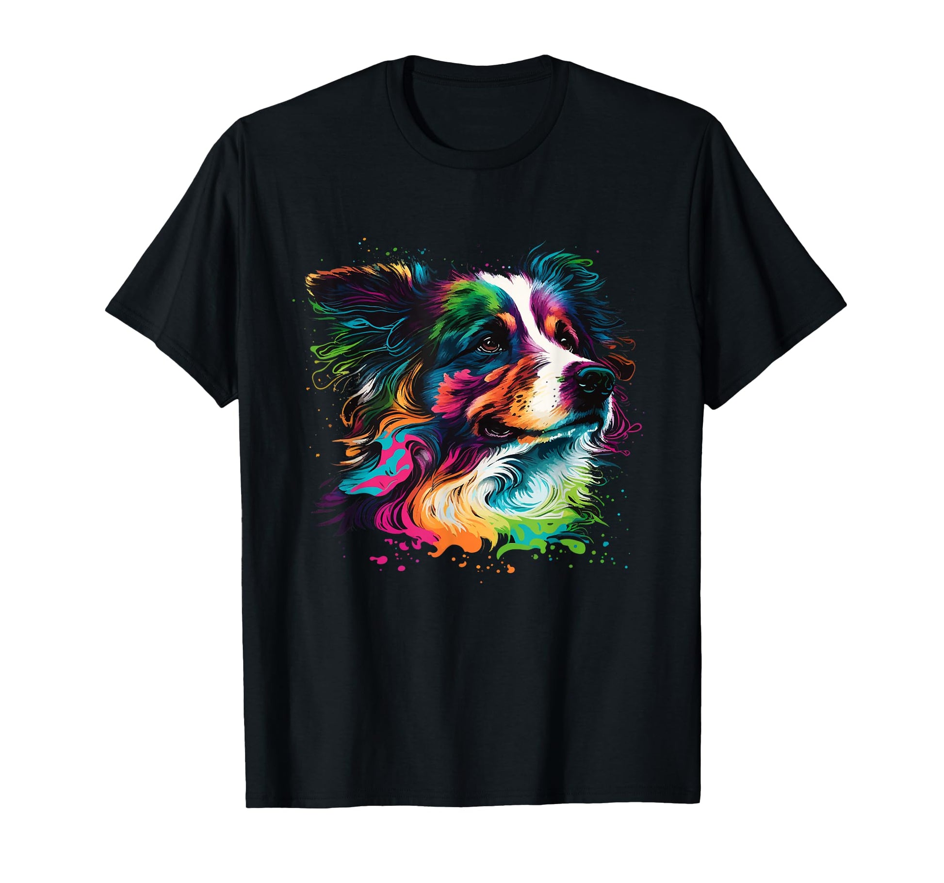 Miniature American Shepherd Colorful T-Shirt - Graphic Print for Adults - T-Shirt, Sweatshirt, Hoodie
