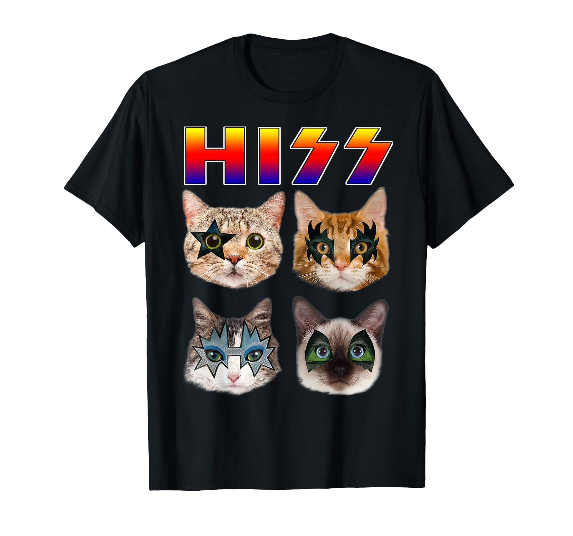 Funny Cat Hiss Rock And Roll Cat Lover Cat T-Shirt - Trendy Graphic Unisex - T-Shirt, Sweatshirt, Hoodie