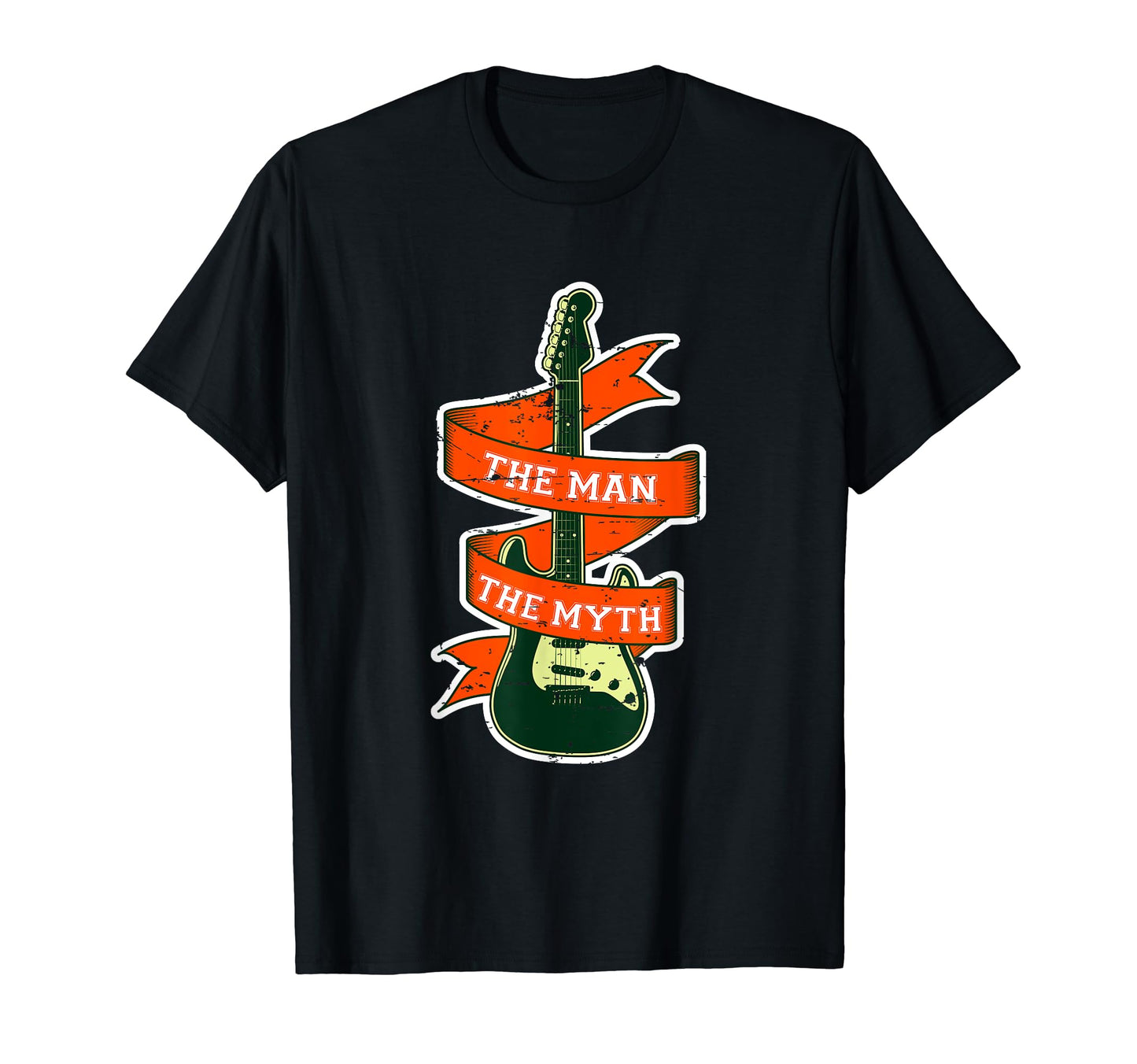 Dad Myth Guitar Legend Distressed T-Shirt - Minimalist Print for Adults - T-Shirt, Sweatshirt, Hoodie