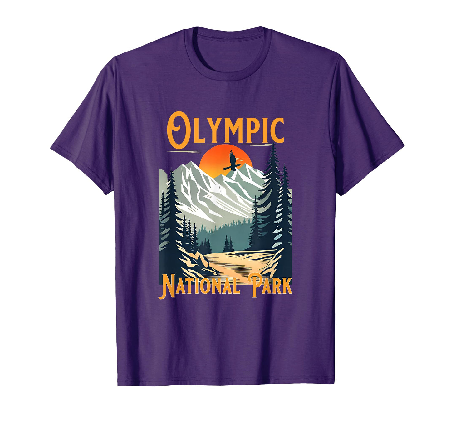 Olympic National Park Souvenir Hiking T-Shirt - Custom Art Print Unisex - T-Shirt, Sweatshirt, Hoodie