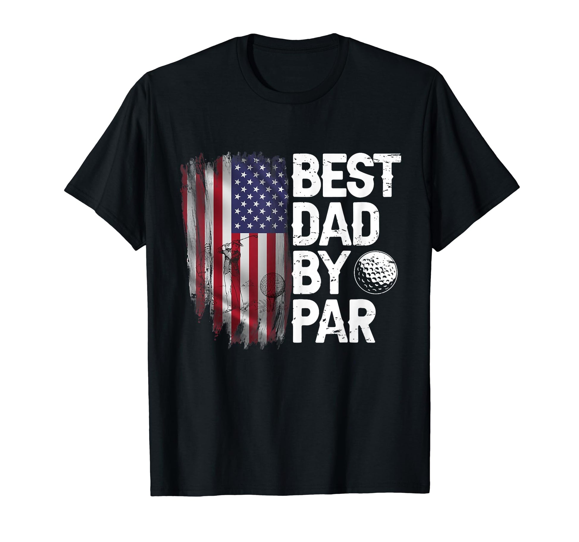 Mens Best Dad Par Golf Lover American T-Shirt - Minimalist Print Unisex - T-Shirt, Sweatshirt, Hoodie
