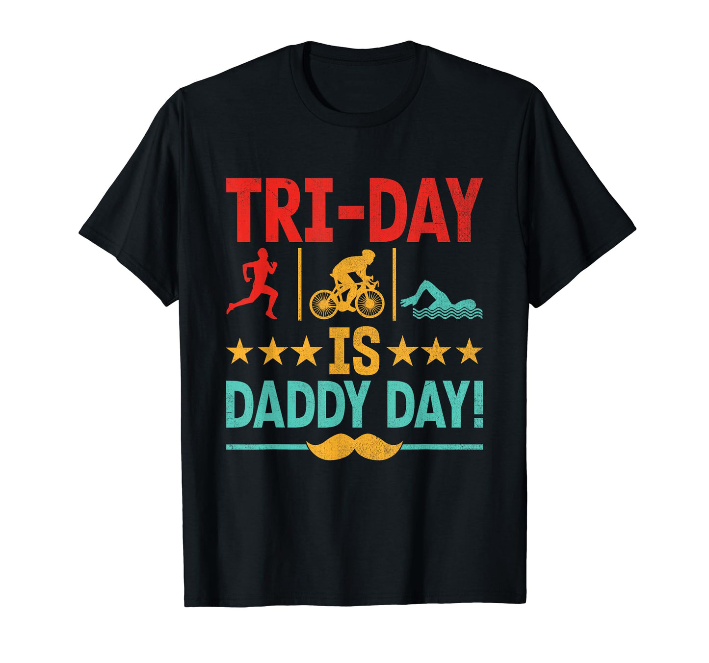 Triathlon Dad Swim Bike Run Triathlete T-Shirt - Graphic Print for Adults - T-Shirt, Sweatshirt, Hoodie