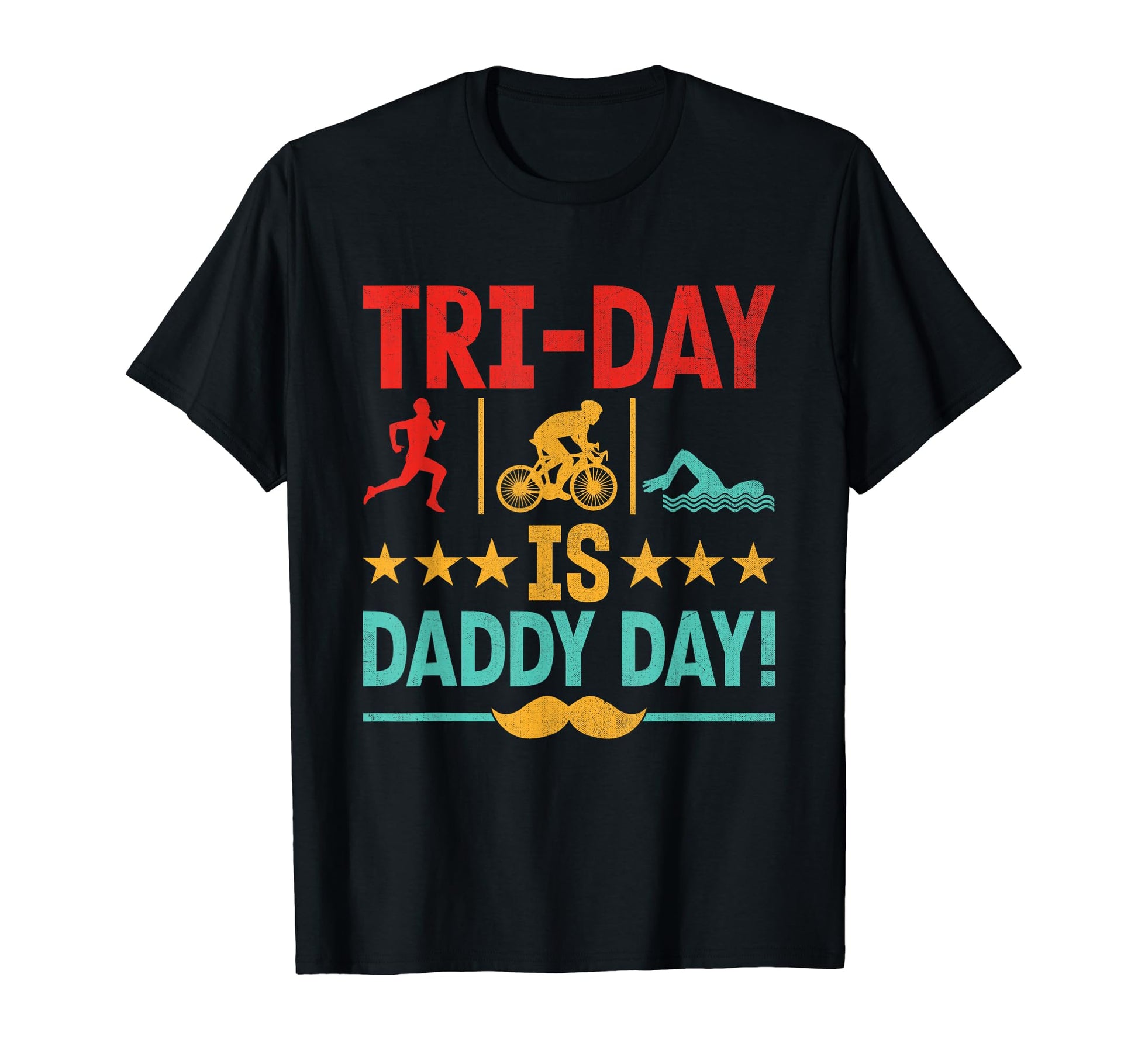 Triathlon Dad Swim Bike Run Triathlete T-Shirt - Graphic Print for Adults - T-Shirt, Sweatshirt, Hoodie