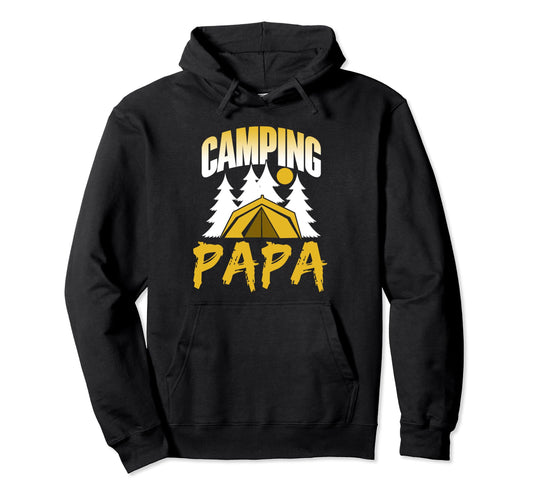 Camping Papa Camp Campfire Camper Hoodie - Minimalist Print Unisex - T-Shirt, Sweatshirt, Hoodie