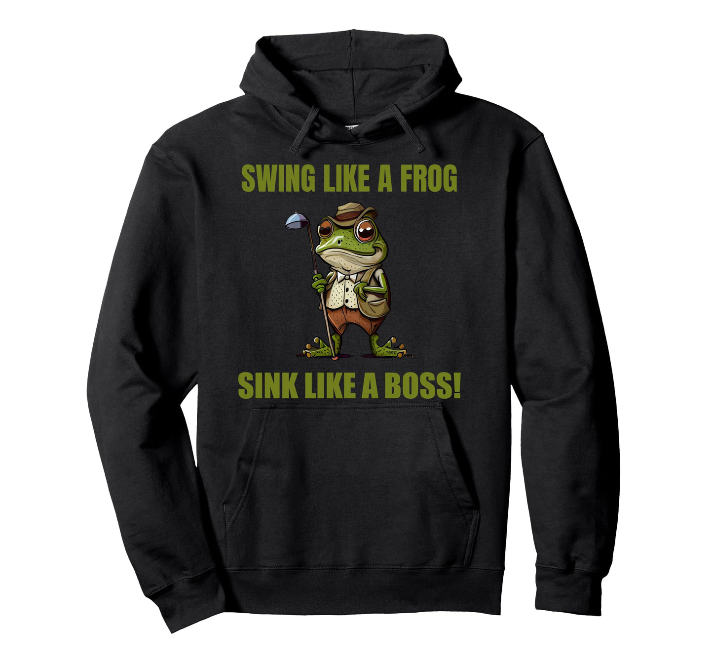 Fun Frog Golfers Who Love Frogs Hoodie - Custom Art Print for Adults - T-Shirt, Sweatshirt, Hoodie
