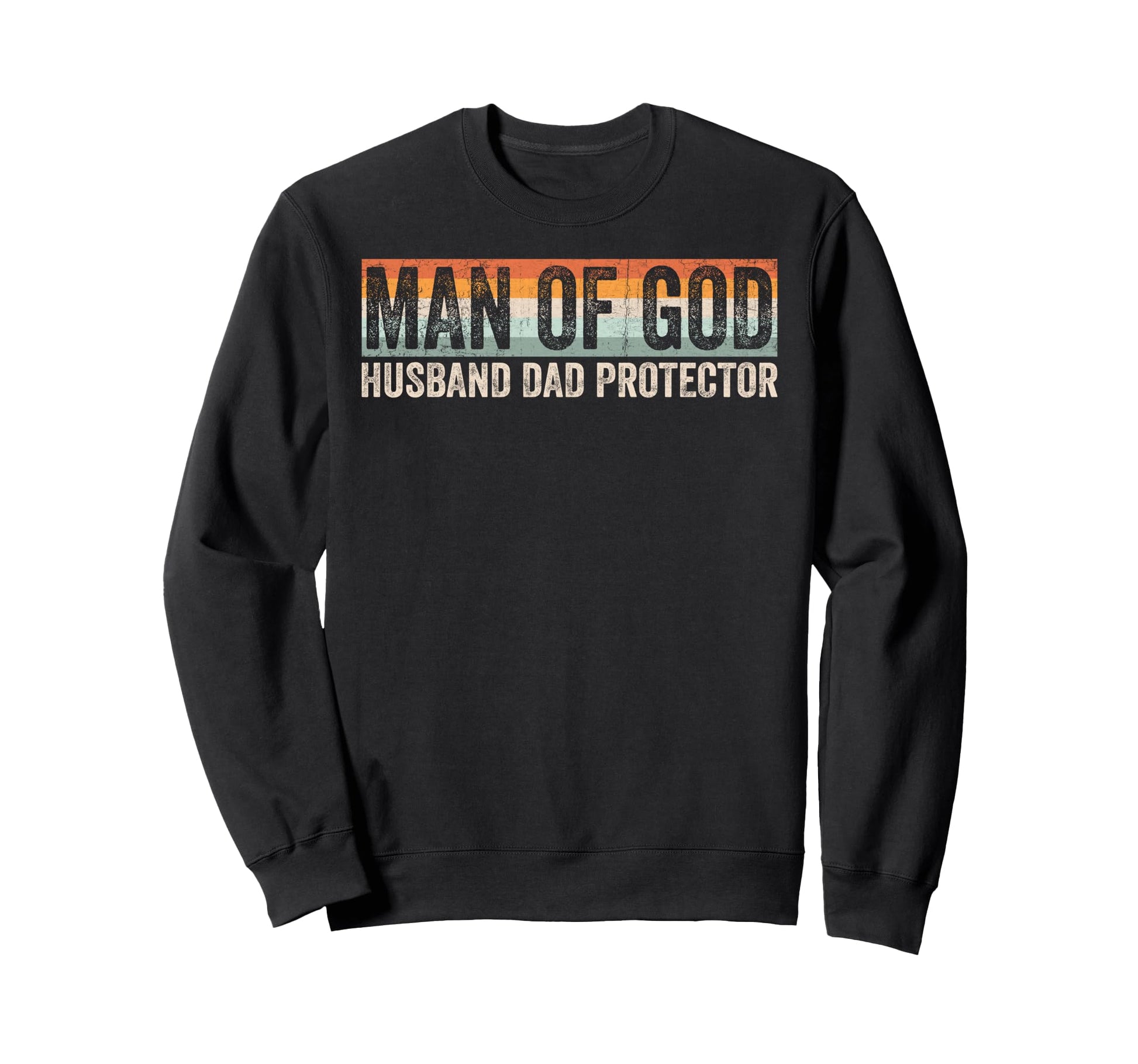 God Husband Dad Protector Sweatshirt - Minimalist Print Men Women - T-Shirt, Sweatshirt, Hoodie