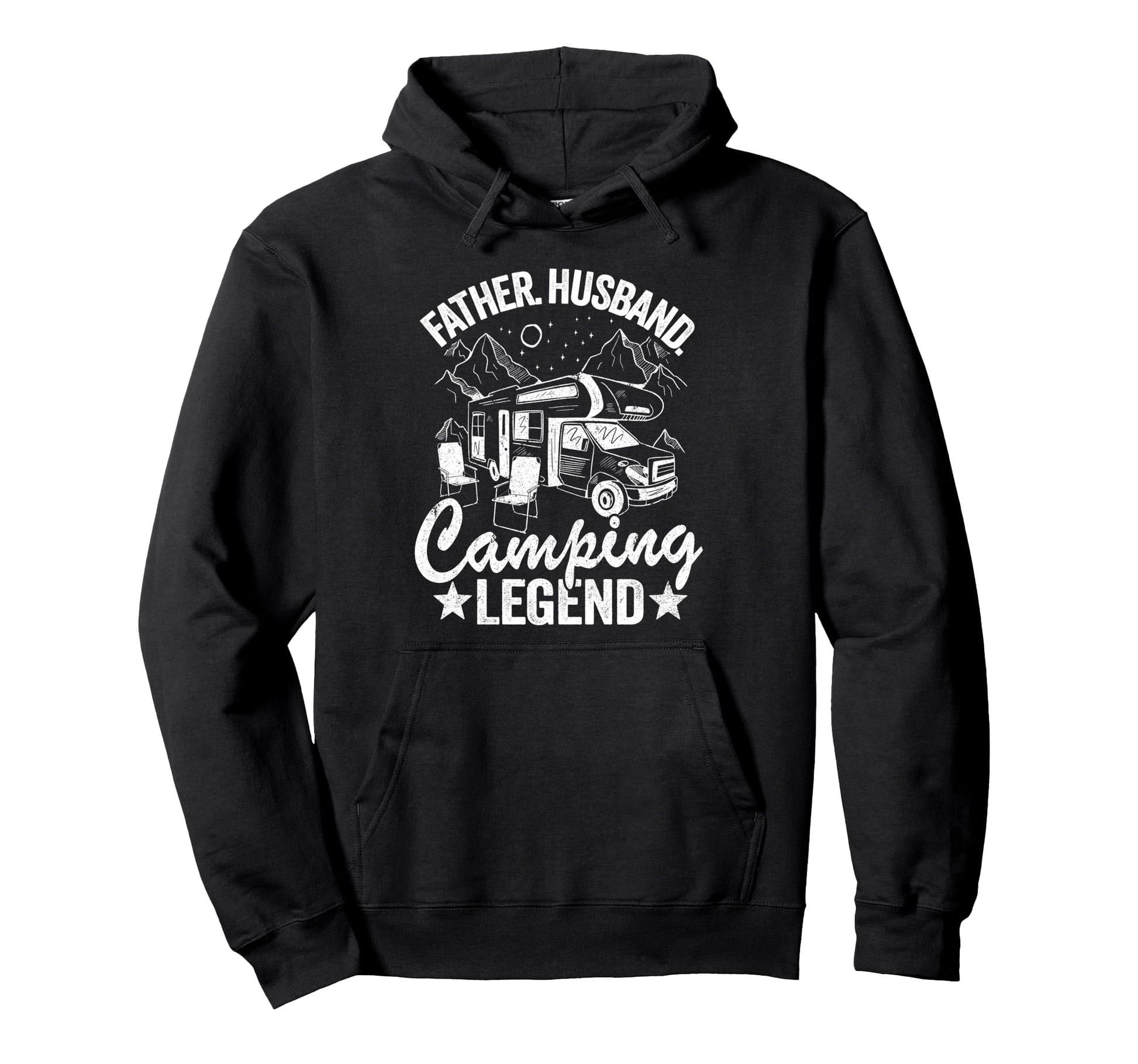 Father Husband Camping Legend Rv Camper Hoodie - Custom Art Print Unisex - T-Shirt, Sweatshirt, Hoodie