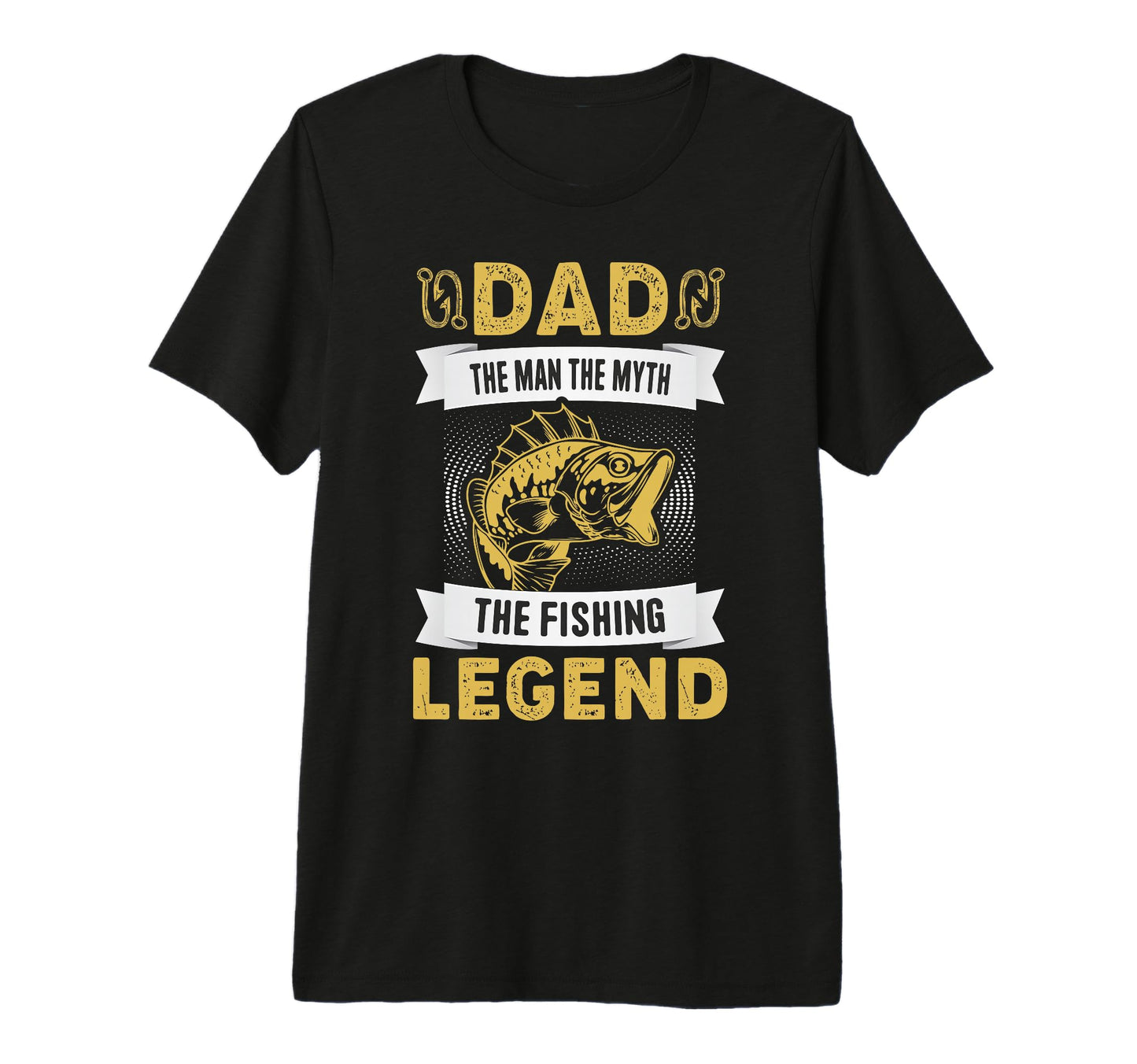 Dad Myth Fishing Legend Tri Blend T-Shirt - Fun Novelty Design for Adults - T-Shirt, Sweatshirt, Hoodie