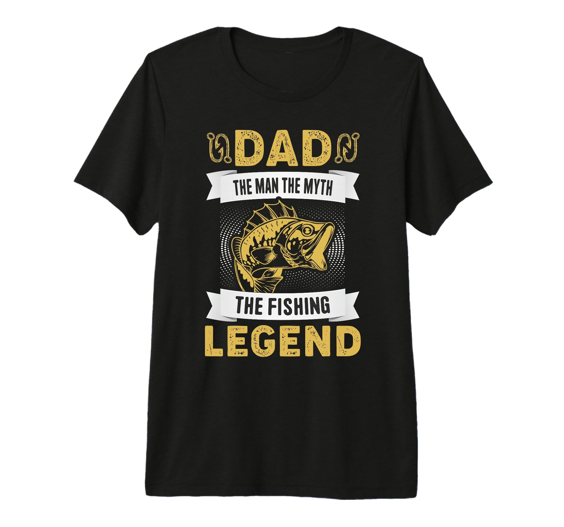Dad Myth Fishing Legend Tri Blend T-Shirt - Fun Novelty Design for Adults - T-Shirt, Sweatshirt, Hoodie