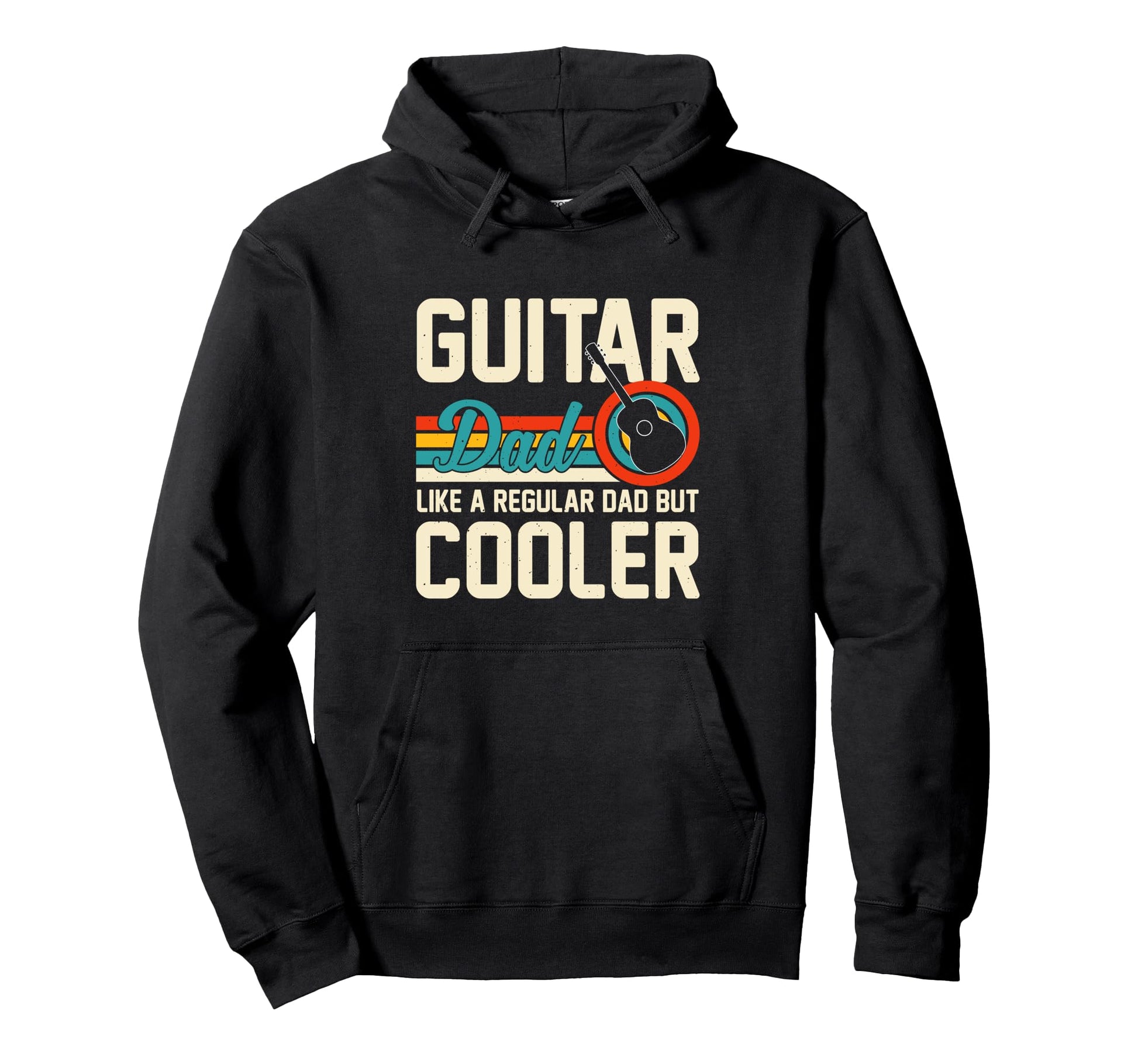 Fathers Day Guitar Dad Like Regular Dad Hoodie - Unique Graphic for Adults - T-Shirt, Sweatshirt, Hoodie