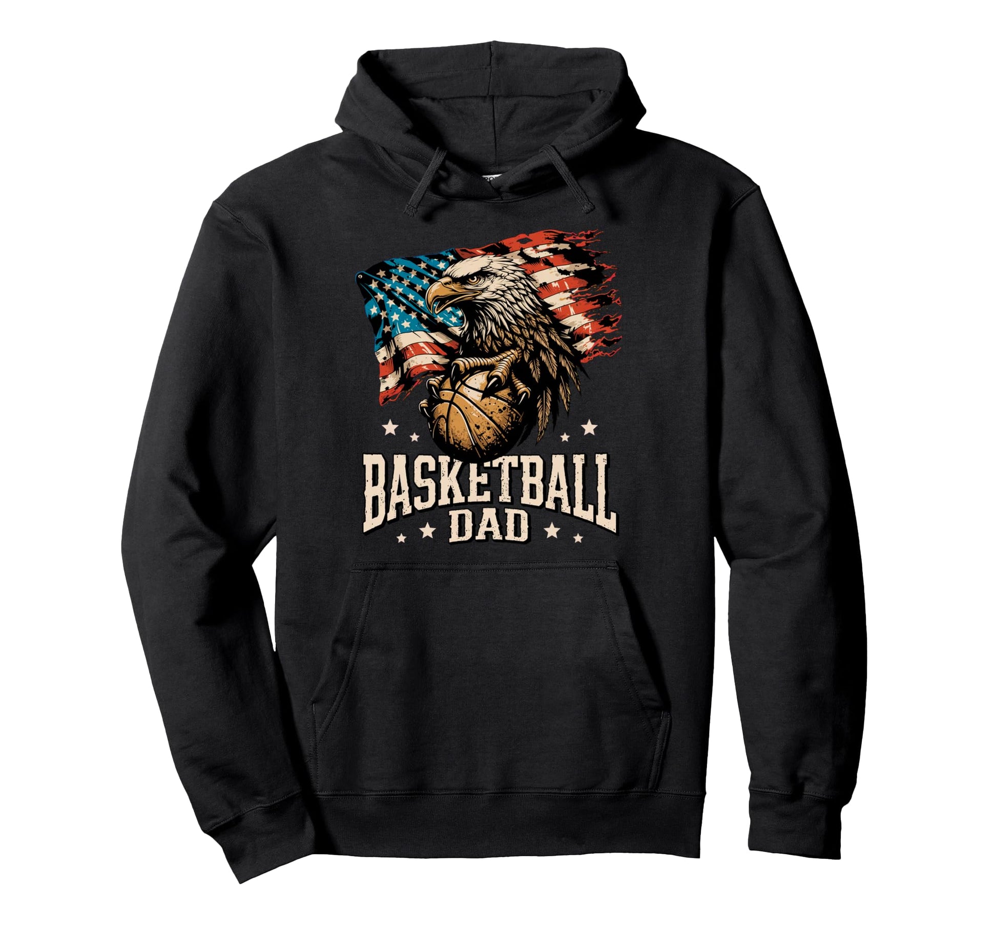Basketball American Flag Basketball Hoodie - Custom Art Print for Adults - T-Shirt, Sweatshirt, Hoodie