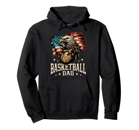 Basketball American Flag Basketball Hoodie - Custom Art Print for Adults - T-Shirt, Sweatshirt, Hoodie
