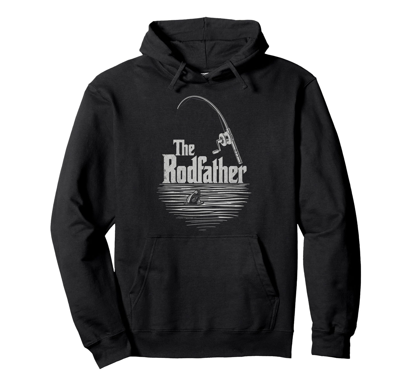 Rodfather Funny Fishing Dad Fish Fan Hoodie - Aesthetic Graphic for Adults - T-Shirt, Sweatshirt, Hoodie