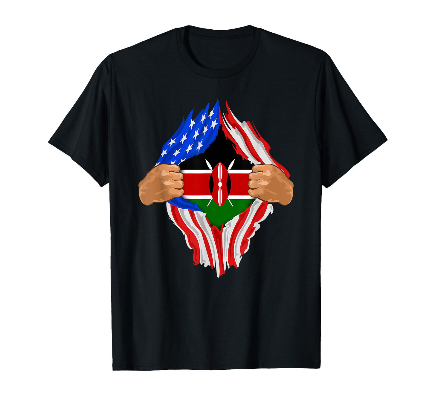 Kenyan Blood Inside Me Kenya Flag Gift T-Shirt - Trendy Graphic Unisex - T-Shirt, Sweatshirt, Hoodie