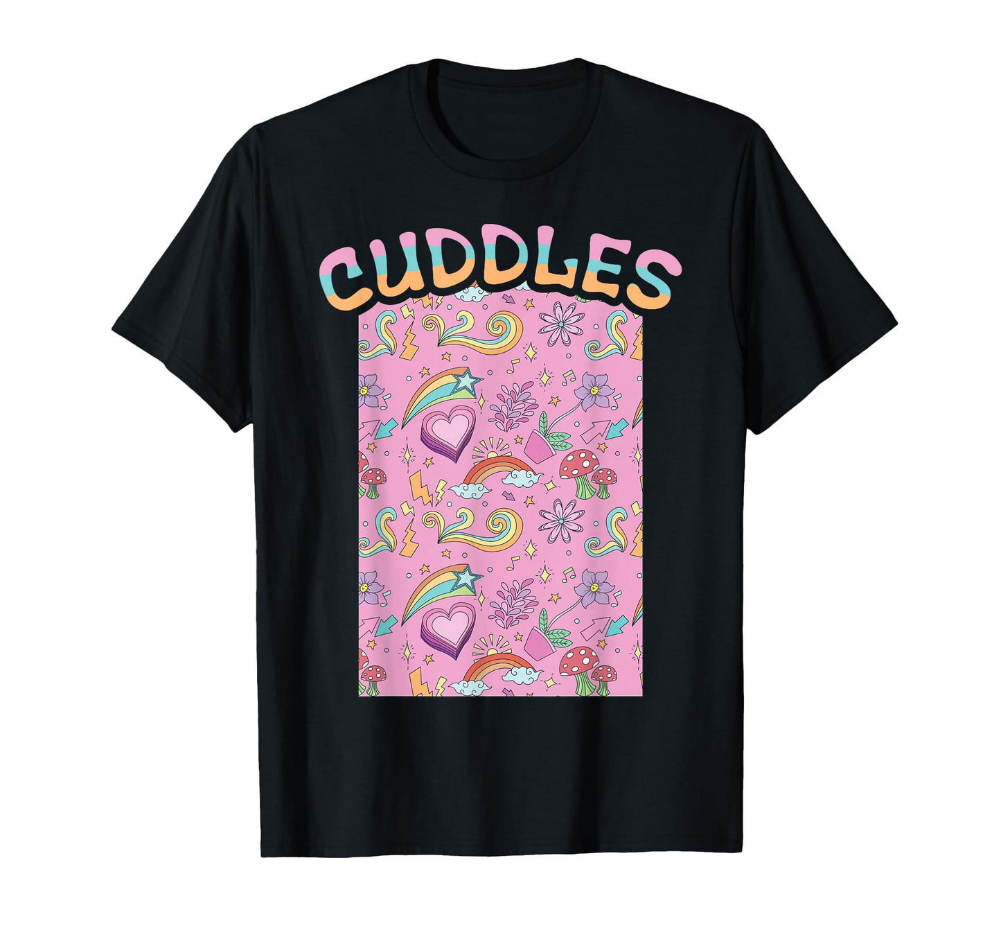 Psychedelic Cuddles Indie T-Shirt - Fun Novelty Design for Adults - T-Shirt, Sweatshirt, Hoodie