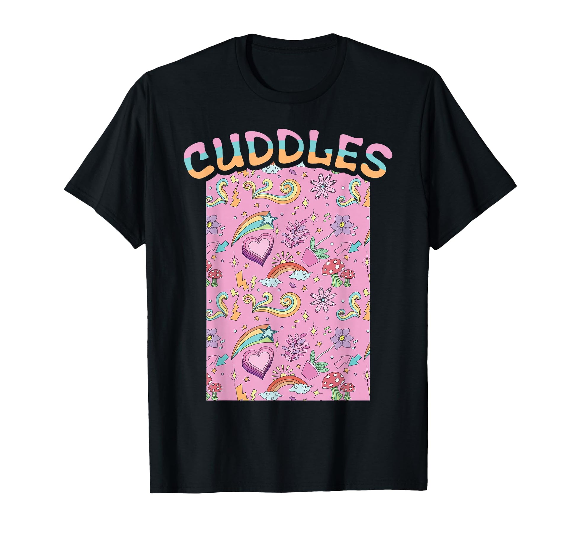 Psychedelic Cuddles Indie T-Shirt - Fun Novelty Design for Adults - T-Shirt, Sweatshirt, Hoodie
