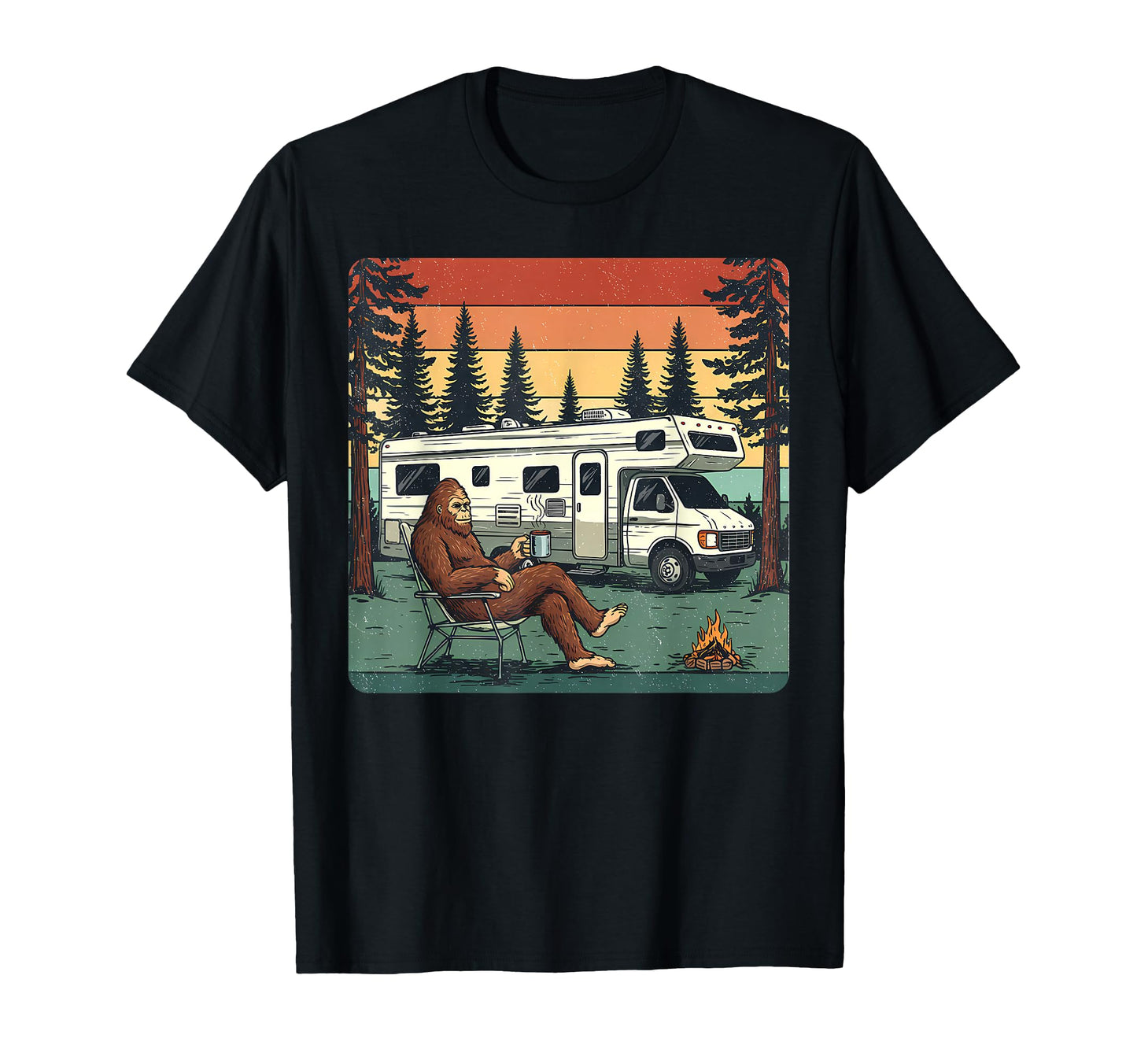 Camping Motorhome Rv Bigfoot Adventure T-Shirt - Trendy Graphic Unisex - T-Shirt, Sweatshirt, Hoodie