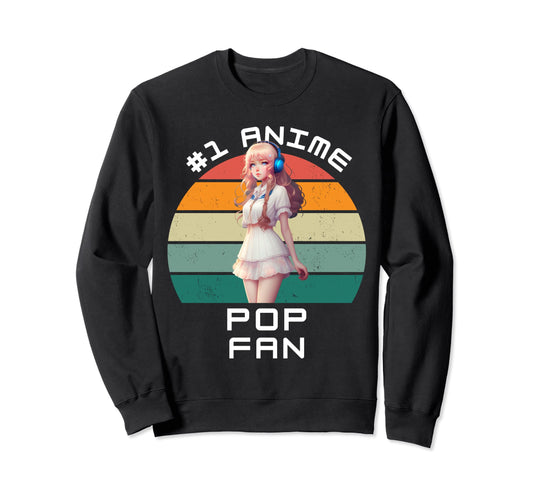1 Anime Pop Manga Kawaii Anime Fan Sweatshirt - Minimalist Print Men Women - T-Shirt, Sweatshirt, Hoodie