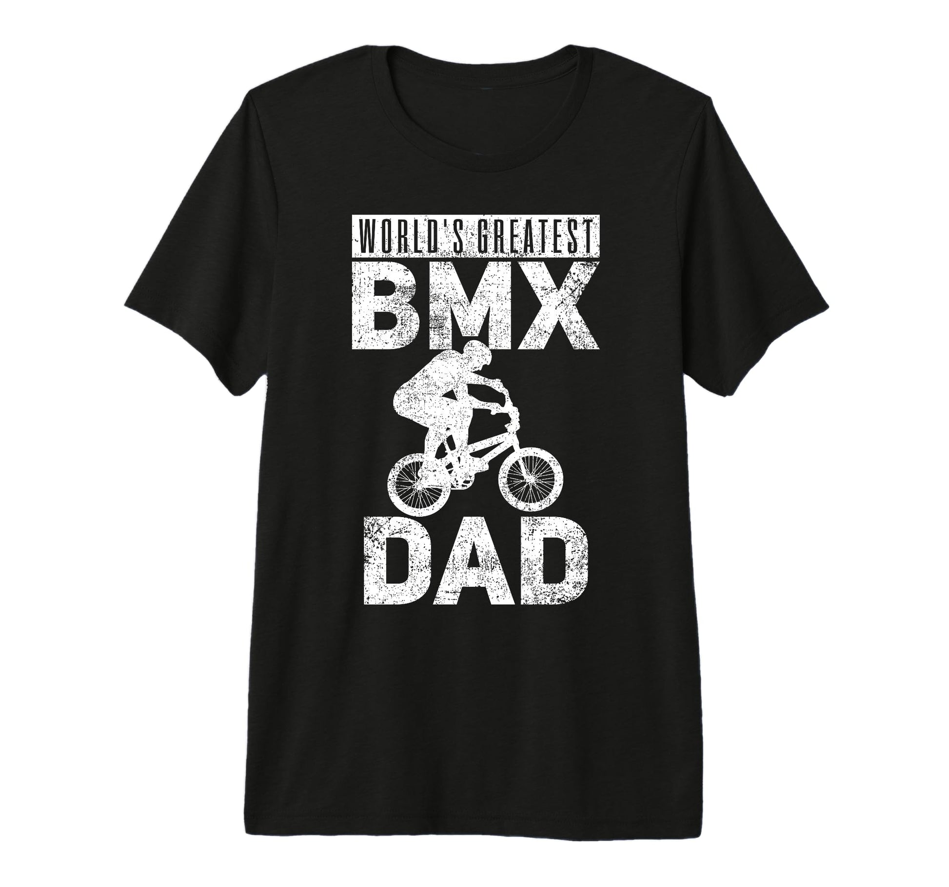 Bmx Dad Biker Biking Fathers Day Tri T-Shirt - Custom Art Print Unisex - T-Shirt, Sweatshirt, Hoodie