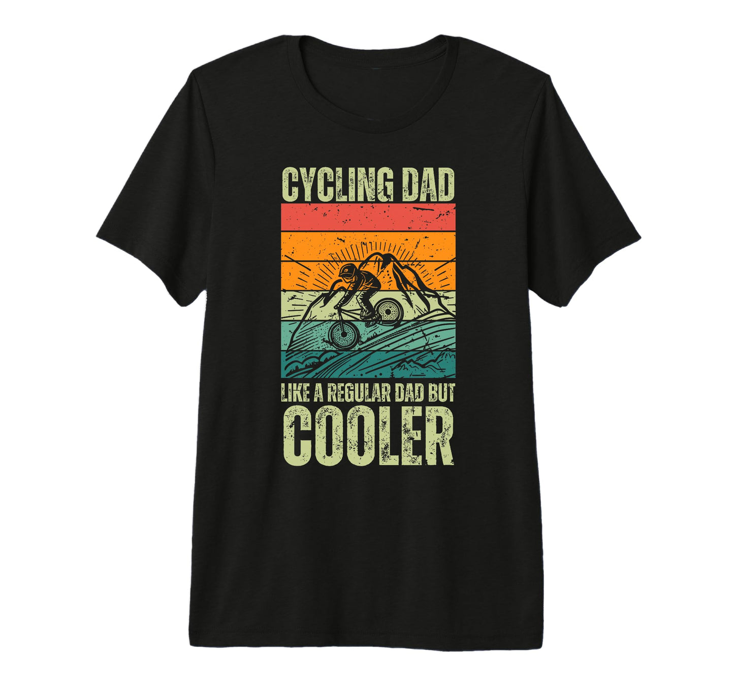 Cycling Dad Bicycling Bikers Bicycle T-Shirt - Unique Graphic Men Women - T-Shirt, Sweatshirt, Hoodie