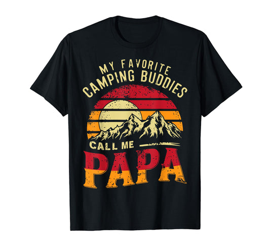 Camping Papa Novelty Funny Dad Grandpa T-Shirt - Graphic Print Men Women - T-Shirt, Sweatshirt, Hoodie
