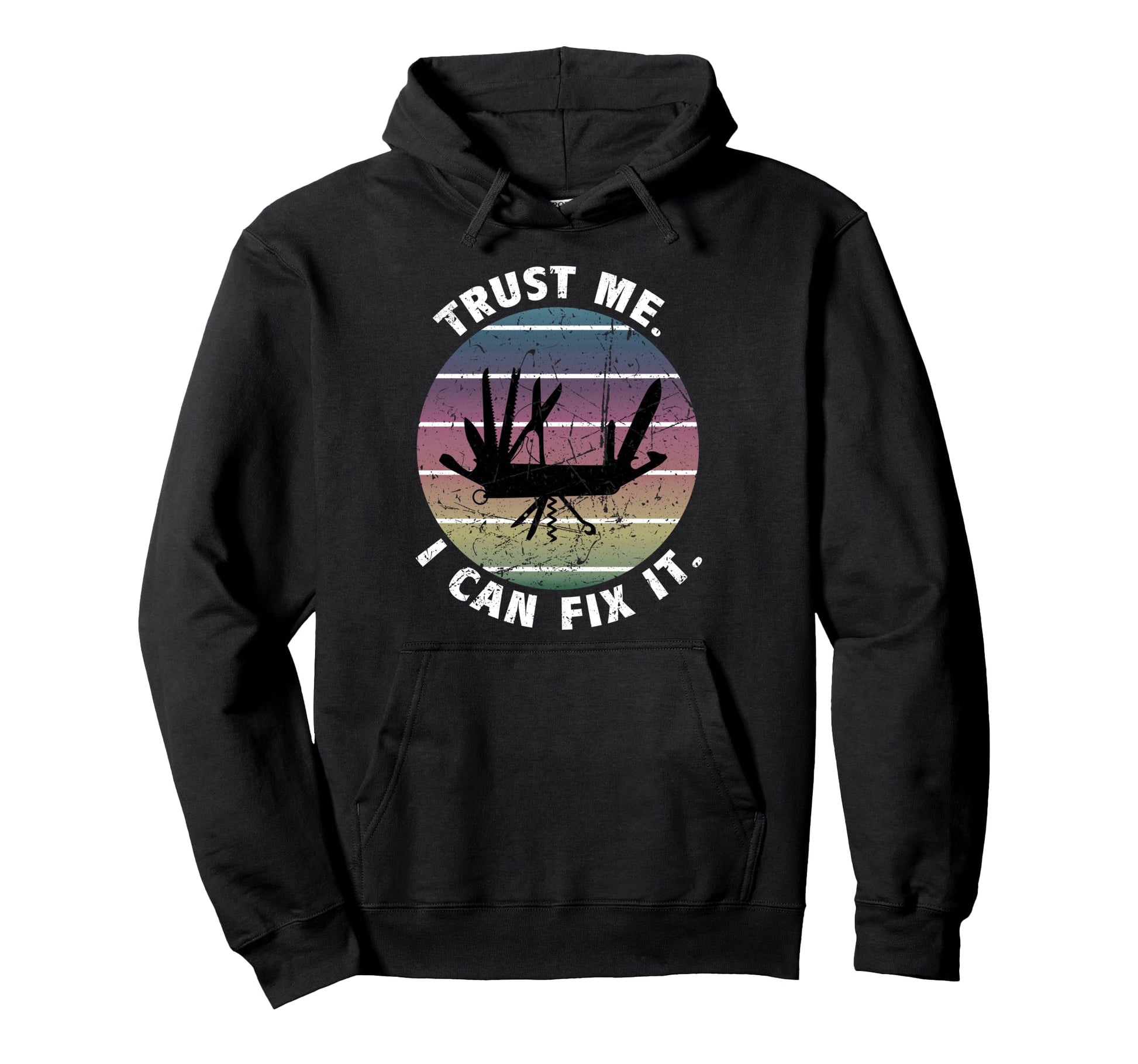 Diy Dad Fathers Day Can Fix It Hoodie - Casual Everyday Wear for Adults - T-Shirt, Sweatshirt, Hoodie