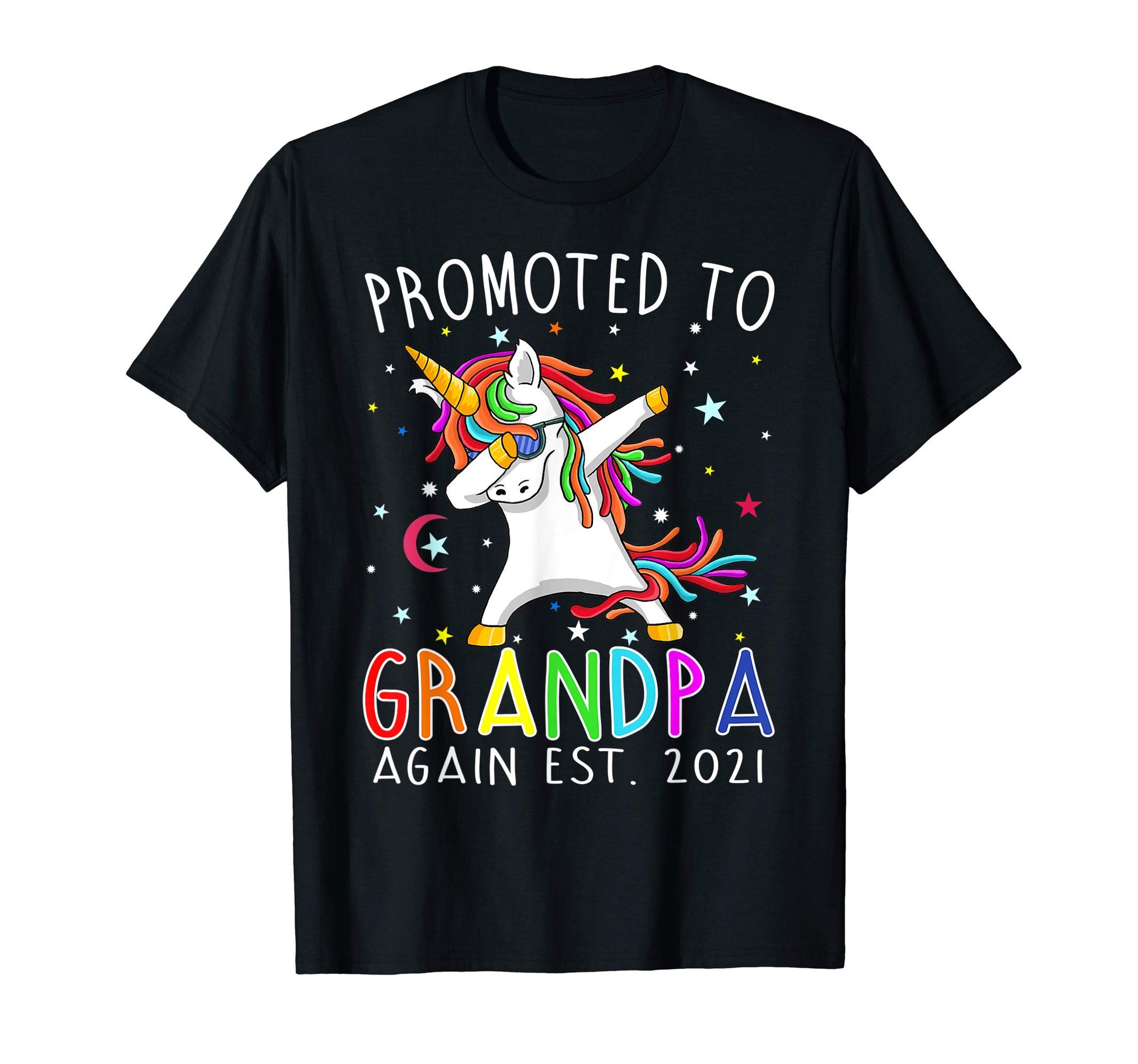Promoted To Grandpa Again Est 2021 T-Shirt - Aesthetic Graphic Men Women - T-Shirt, Sweatshirt, Hoodie