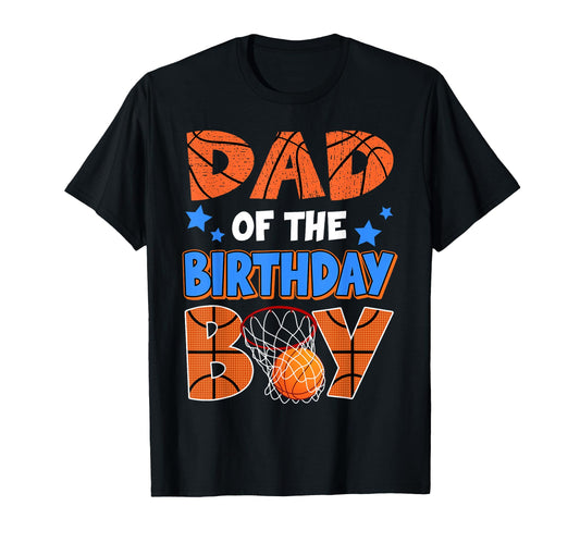 Basketball Dad Birthday Family T-Shirt - Minimalist Print Men Women - T-Shirt, Sweatshirt, Hoodie