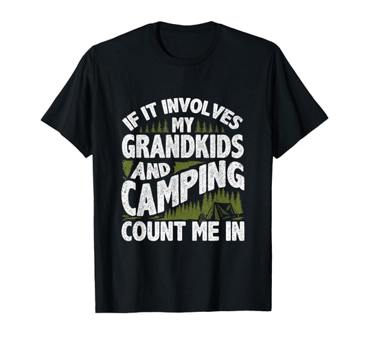 Camping Grandpa Camper Rv Camping T-Shirt - Custom Art Print for Adults - T-Shirt, Sweatshirt, Hoodie
