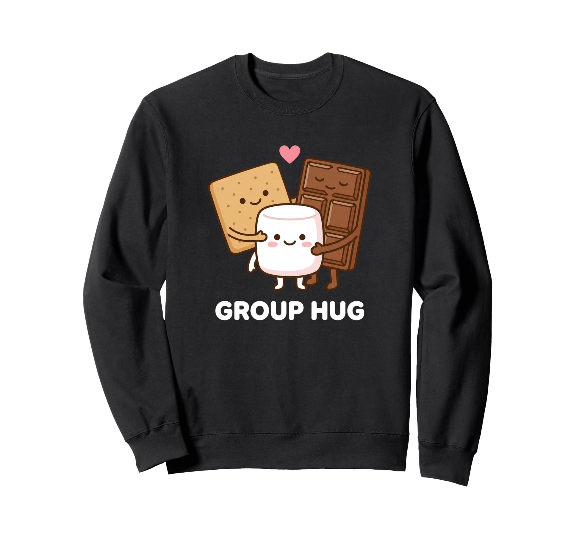 Group Hug Smores Marshmallow Sweatshirt - Minimalist Print Men Women - T-Shirt, Sweatshirt, Hoodie