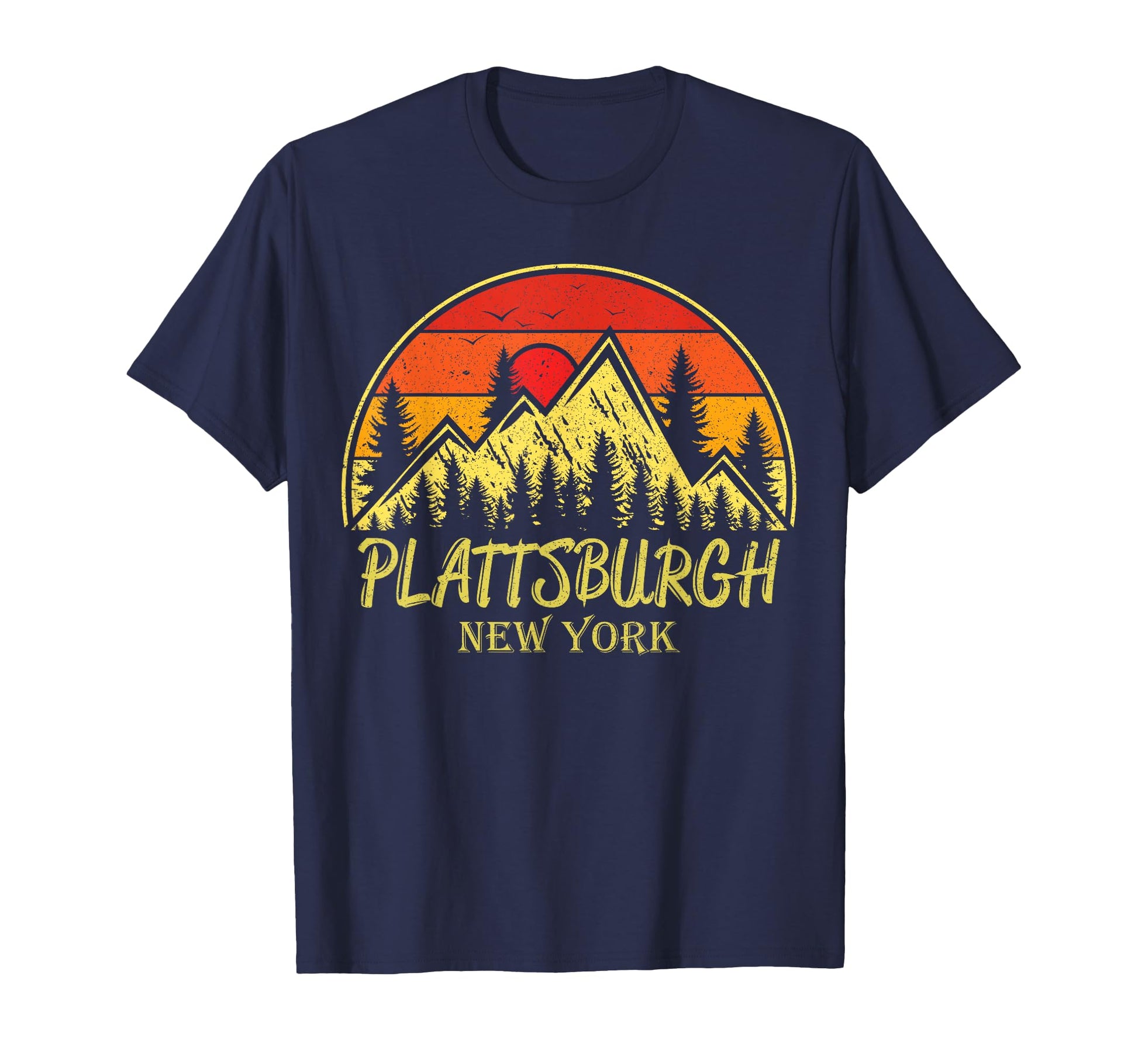 Plattsburgh New York Ny Mountains T-Shirt - Trendy Graphic Men Women - T-Shirt, Sweatshirt, Hoodie