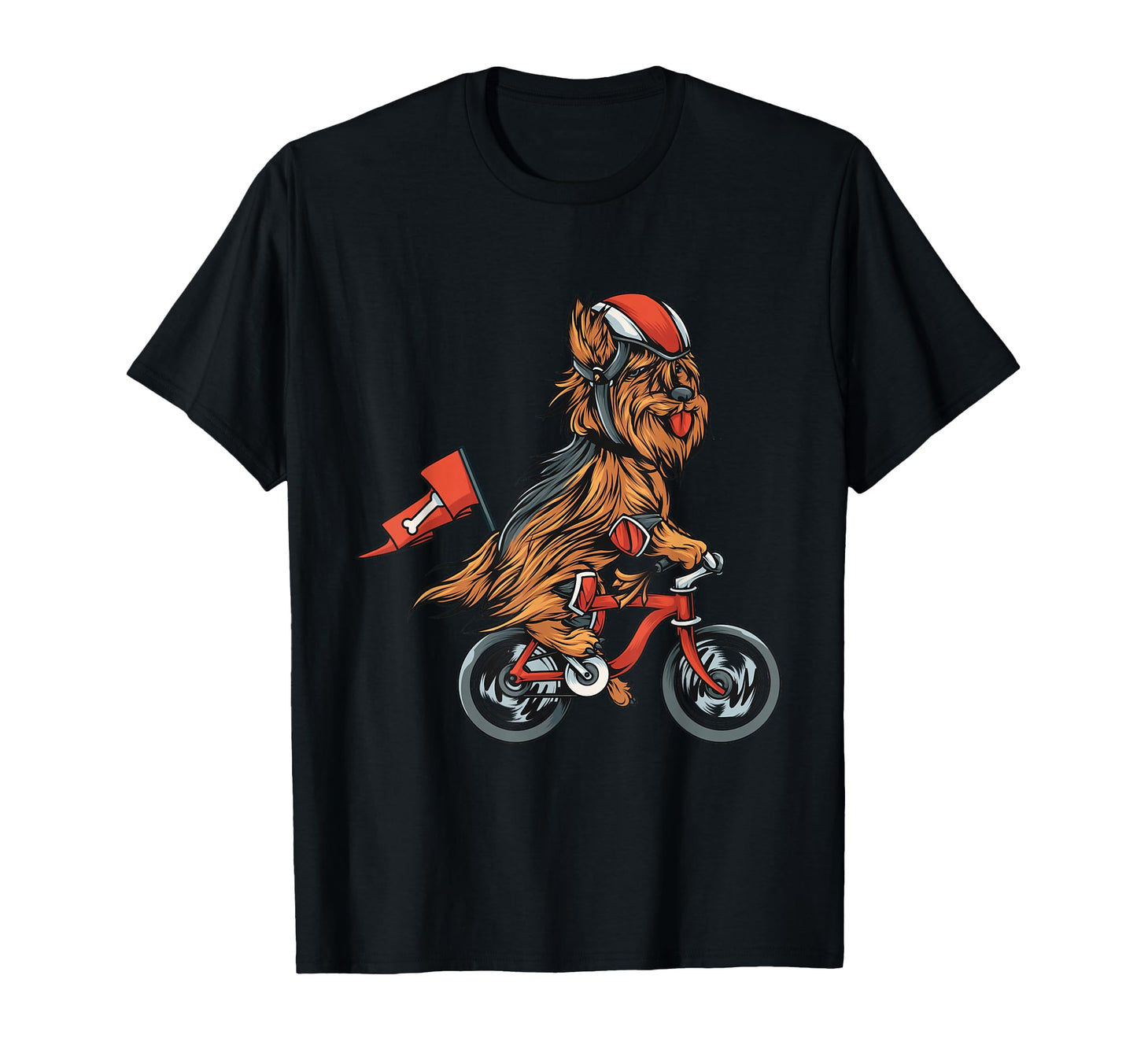 Funny Yorkies Cycling Bicycle T-Shirt - Aesthetic Graphic for Adults - T-Shirt, Sweatshirt, Hoodie