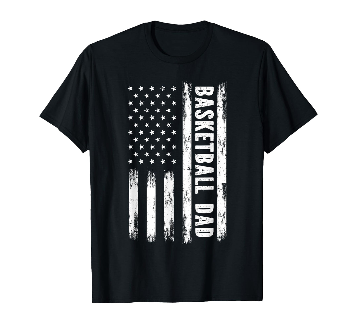 Basketball Dad American Flag T-Shirt - Casual Everyday Wear Men Women - T-Shirt, Sweatshirt, Hoodie