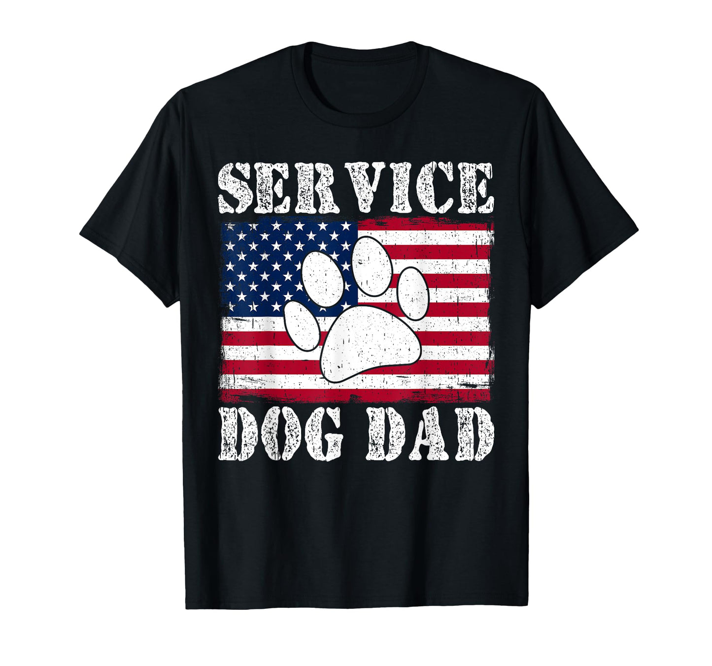 Service Dog Dad K9 Usa Military Veteran Dog T-Shirt - Graphic Print Unisex - T-Shirt, Sweatshirt, Hoodie