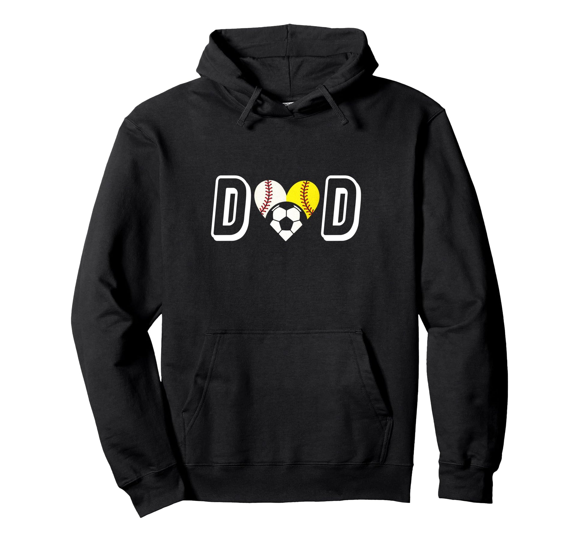 Dad Baseball Softball Soccer Hoodie - Novelty Apparel Unisex - T-Shirt, Sweatshirt, Hoodie