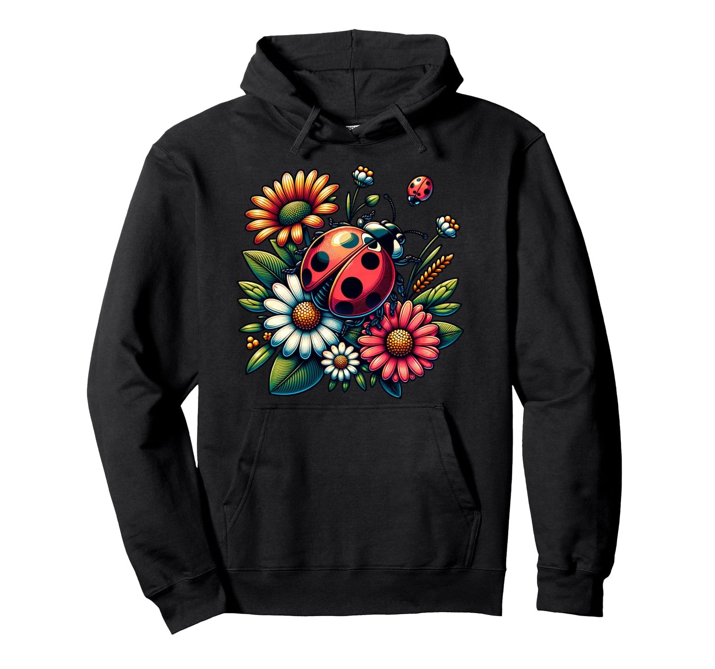 Ladybugs Pop Art Ladybugs Lover Hoodie - Casual Everyday Wear Men Women - T-Shirt, Sweatshirt, Hoodie